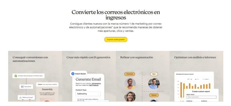 mailchinp para emailing
