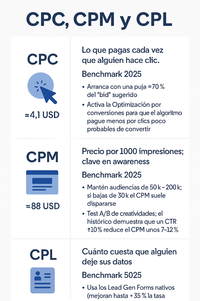 cpc, cpm y cpl en linkedin