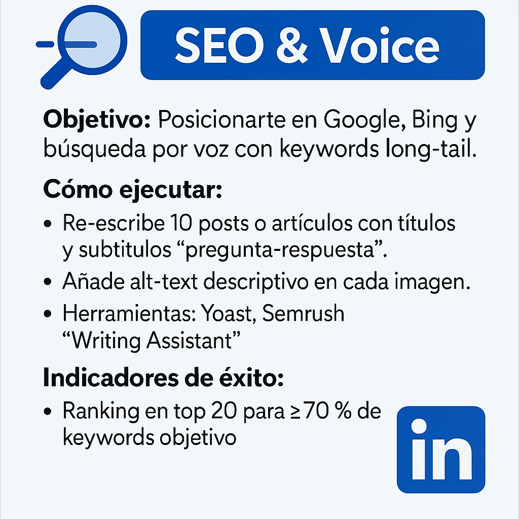 seo y voz en linkedin